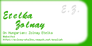 etelka zolnay business card